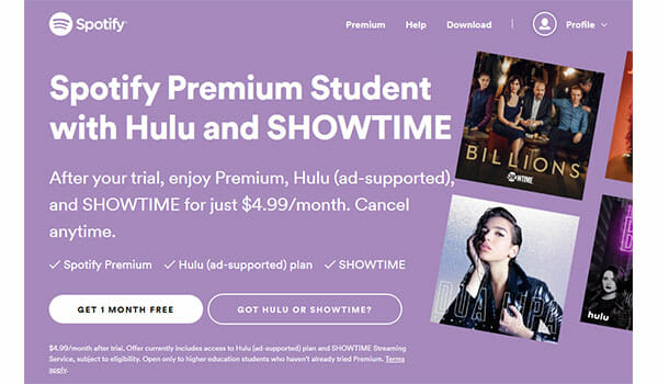 login hulu through spotify